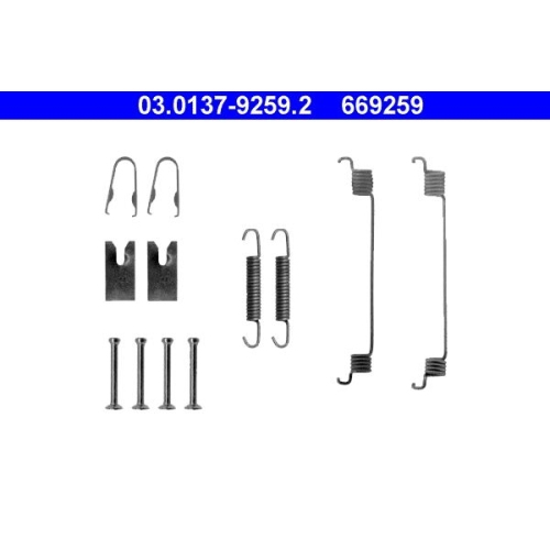 1 Accessory Kit, brake shoes ATE 03.0137-9259.2 FORD