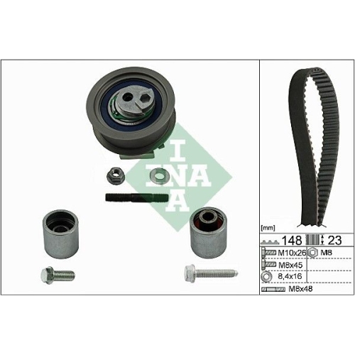1 Timing Belt Kit INA 530 0445 10 AUDI SEAT SKODA VW AUDI (FAW)