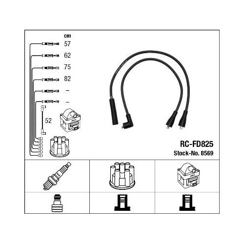 1 Ignition Cable Kit NGK 8569