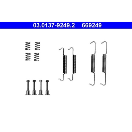 1 Accessory Kit, parking brake shoes ATE 03.0137-9249.2