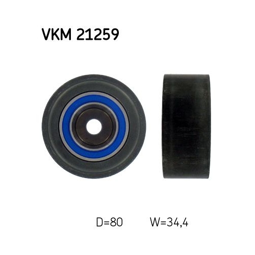 1 Deflection/Guide Pulley, timing belt SKF VKM 21259 AUDI SEAT SKODA VW
