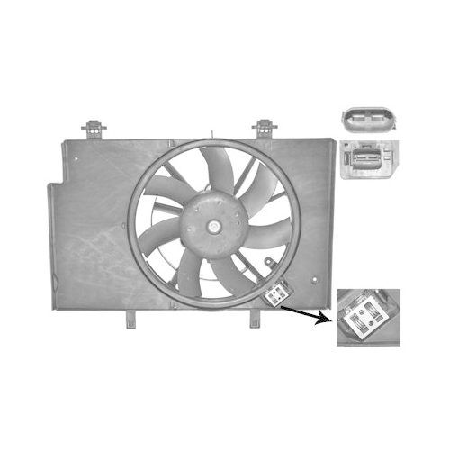 1 Fan, engine cooling VAN WEZEL 1807749 FORD