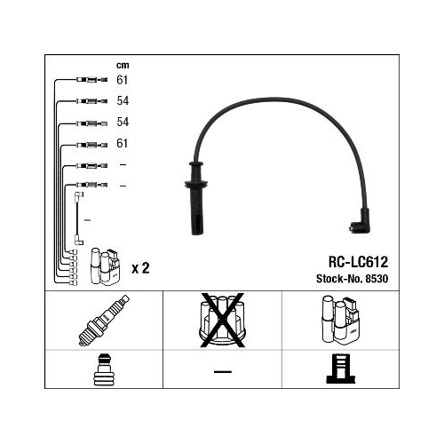 1 Ignition Cable Kit NGK 8530 ALFA ROMEO FIAT LANCIA FERRARI MASERATI ABARTH
