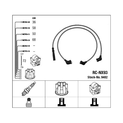 1 Ignition Cable Kit NGK 9482 NISSAN INFINITI