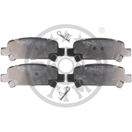4 Brake Pad Set, disc brake OPTIMAL BP-12358 SUBARU