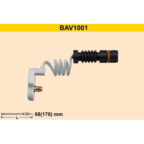 2 Warning Contact, brake pad wear BARUM BAV1001 MERCEDES-BENZ