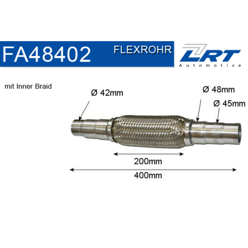 1 Flexible Pipe, exhaust system LRT FA48402