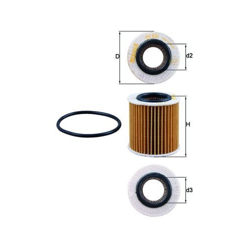 1 Oil Filter MAHLE OX 834D FORD MAZDA FORD USA