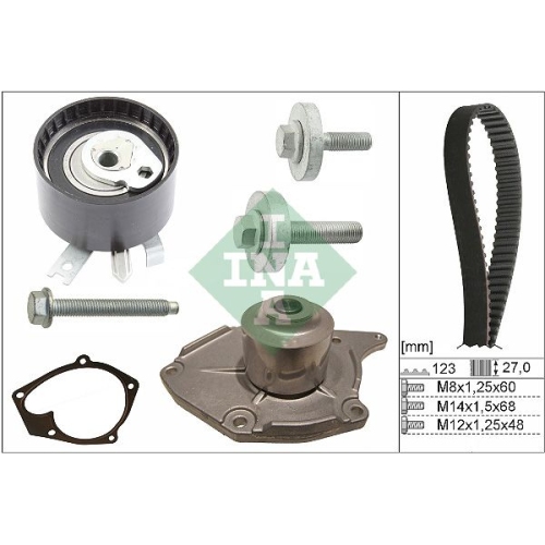 1 Water Pump & Timing Belt Kit INA 530 0197 31 NISSAN RENAULT DACIA