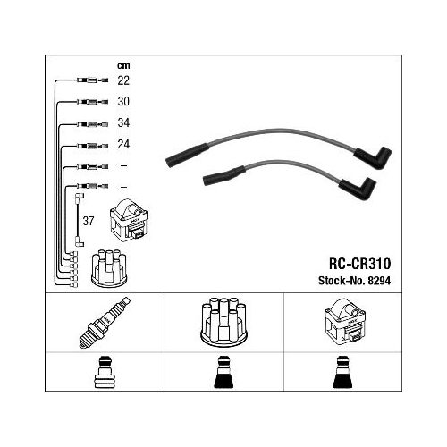 1 Ignition Cable Kit NGK 8294 JEEP