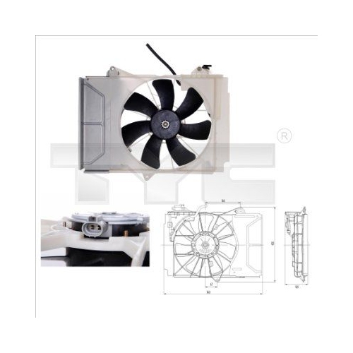 1 Fan, engine cooling TYC 836-0011 TOYOTA
