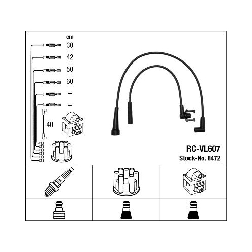 1 Ignition Cable Kit NGK 8472 RENAULT DACIA