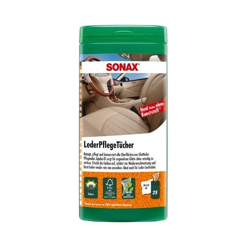 Lederpflegemittel SONAX 04123000 LederPflegeTücher Box