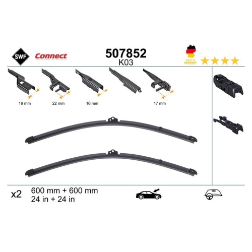1 Wiper Blade SWF 507852 CONNECT MADE IN GERMANY