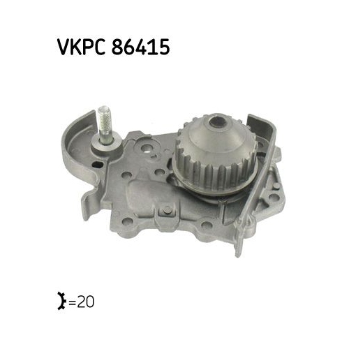 Wasserpumpe, Motorkühlung SKF VKPC 86415 Aquamax RENAULT DACIA