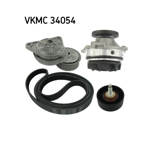 1 Water Pump + V-Ribbed Belt Kit SKF VKMC 34054 FORD MAZDA MERCEDES-BENZ OPEL