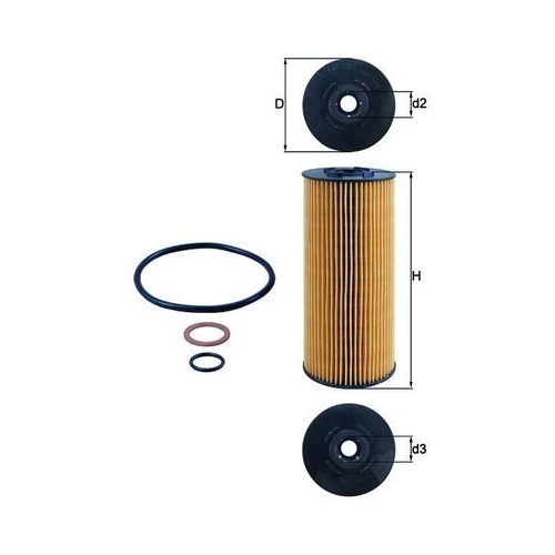 1 Oil Filter MAHLE OX 137D2 MAN MERCEDES-BENZ CLAAS