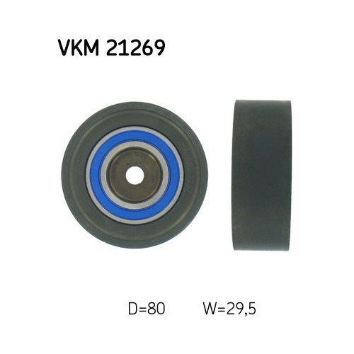 1 Deflection/Guide Pulley, timing belt SKF VKM 21269 AUDI SEAT SKODA VW