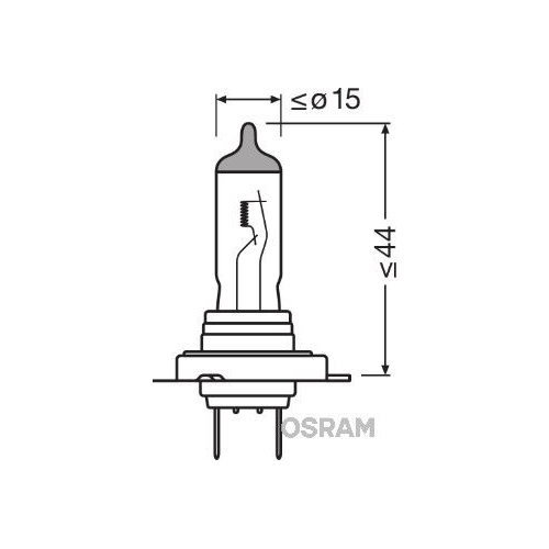 Incandescent lightbulb OSRAM H7 55W / 12V Socket Version: PX26d (64210)