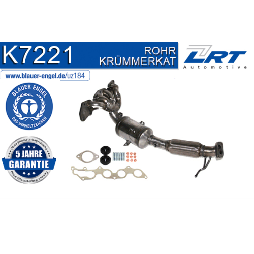 Krümmerkatalysator LRT K7221 ausgezeichnet mit "Der Blaue Engel" FORD