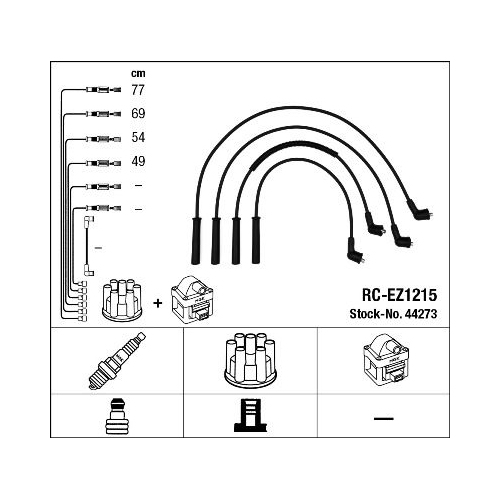 1 Ignition Cable Kit NGK 44273 MAZDA