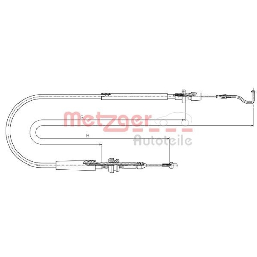 1 Accelerator Cable METZGER 11.0636 VW