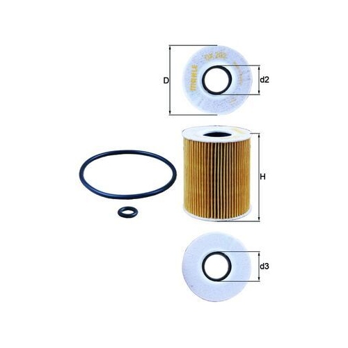 1 Oil Filter MAHLE OX 203D FORD MAZDA FORD USA
