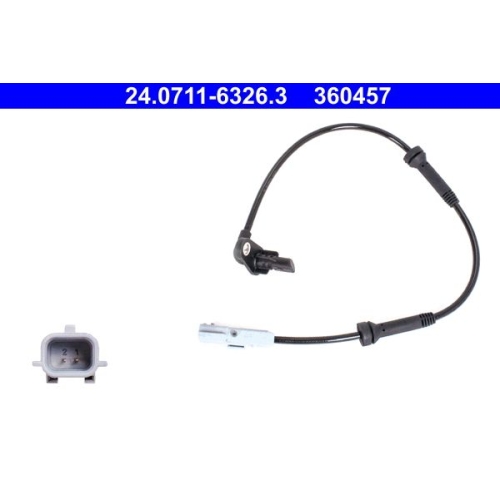 1 Sensor, wheel speed ATE 24.0711-6326.3 RENAULT DACIA