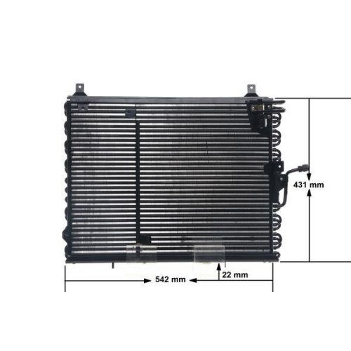 1 Condenser, air conditioning MAHLE AC 150 000S BEHR MERCEDES-BENZ