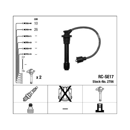 Ignition Cable Kit NGK 2706 SUZUKI