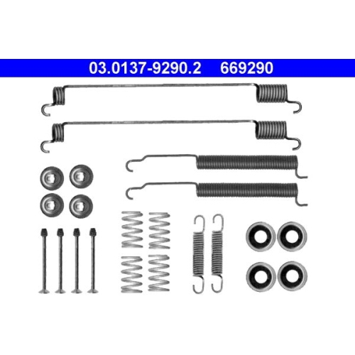 1 Accessory Kit, brake shoes ATE 03.0137-9290.2 NISSAN