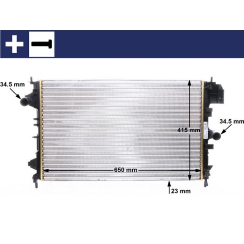 1 Radiator, engine cooling MAHLE CR 8 000S BEHR FIAT OPEL VAUXHALL