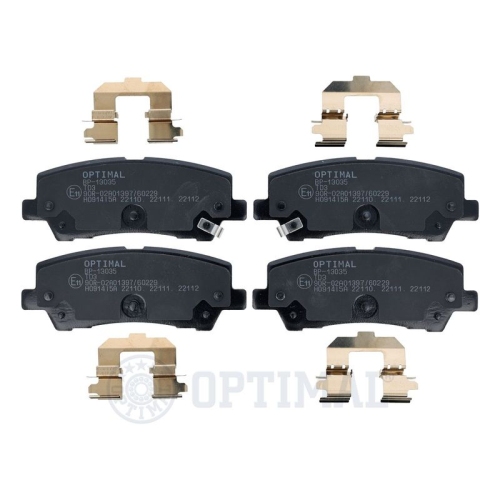 4 Brake Pad Set, disc brake OPTIMAL BP-13035 FORD