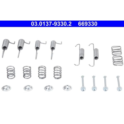 1 Accessory Kit, parking brake shoes ATE 03.0137-9330.2