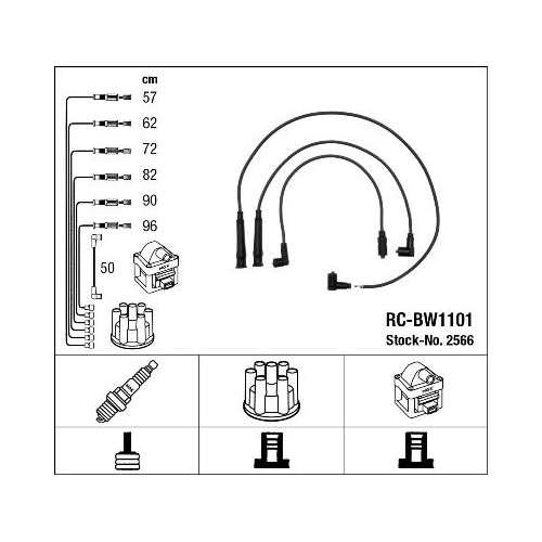 1 Ignition Cable Kit NGK 2566