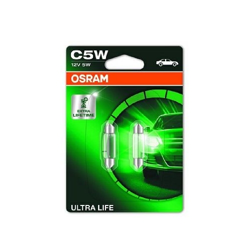 Incandescent lightbulb OSRAM C5W 5W / 12V Socket Version: SV8,5-8 (6418ULT-02B)