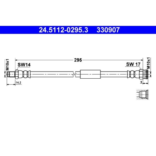 Bremsschlauch ATE 24.5112-0295.3 FIAT