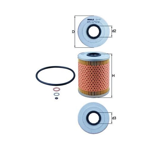 1 Oil Filter MAHLE OX 187D BMW