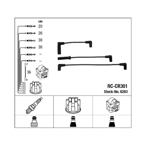 1 Ignition Cable Kit NGK 8283 CHRYSLER DODGE