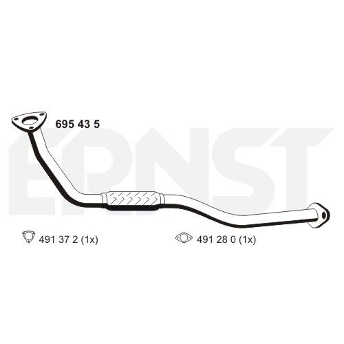 1 Exhaust Pipe ERNST 695435 FORD NISSAN