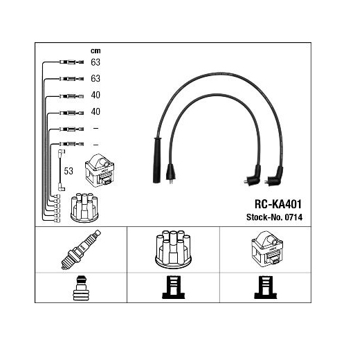1 Ignition Cable Kit NGK 0714 HYUNDAI KIA