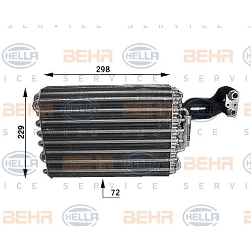 Evaporator, air conditioning HELLA 8FV 351 210-091 MERCEDES-BENZ
