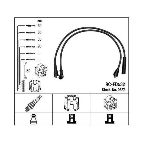 Ignition Cable Kit NGK 0627