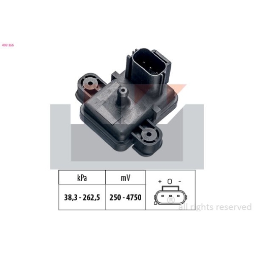 Luftdrucksensor, Höhenanpassung KW 493 355 Made in Italy - OE Equivalent FORD