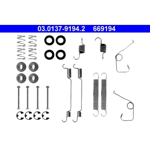 1 Accessory Kit, brake shoes ATE 03.0137-9194.2