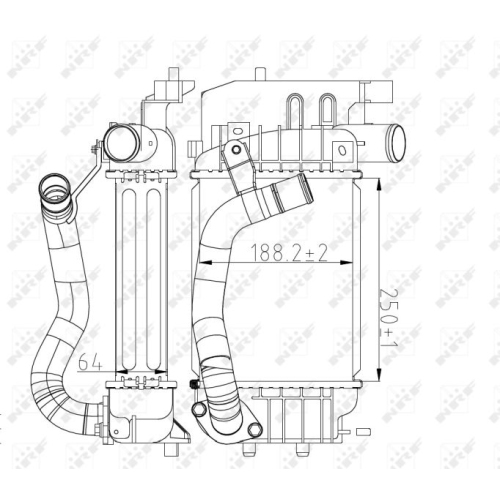 1 Charge Air Cooler NRF 30785 TOYOTA