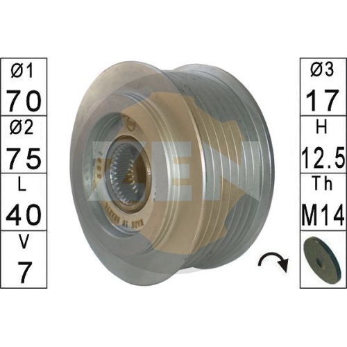 1 Alternator Freewheel Clutch ERA ZN5591 HONDA