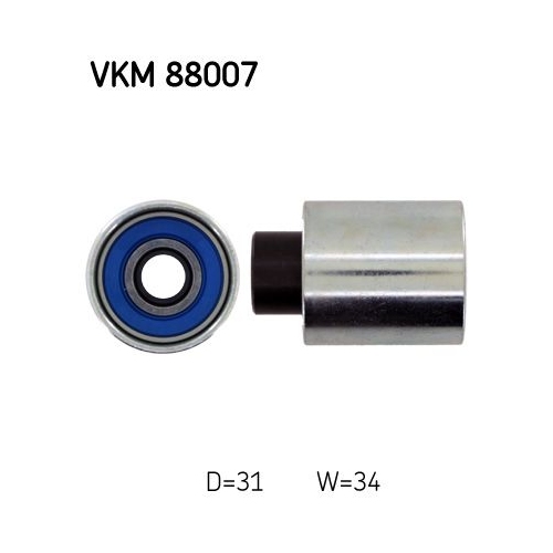 1 Deflection/Guide Pulley, timing belt SKF VKM 88007 SUBARU