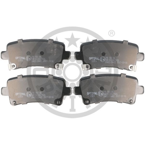 4 Brake Pad Set, disc brake OPTIMAL BP-12454 OPEL SAAB VAUXHALL