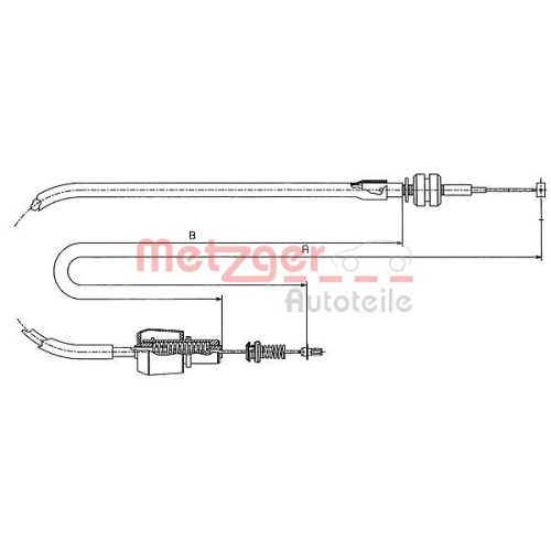 1 Accelerator Cable METZGER 11.1247 OPEL